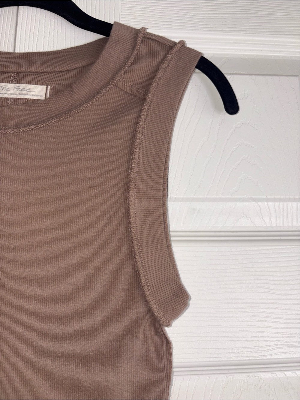We The Free Ribbed Tank Top in Brown - Picture 6 of 12